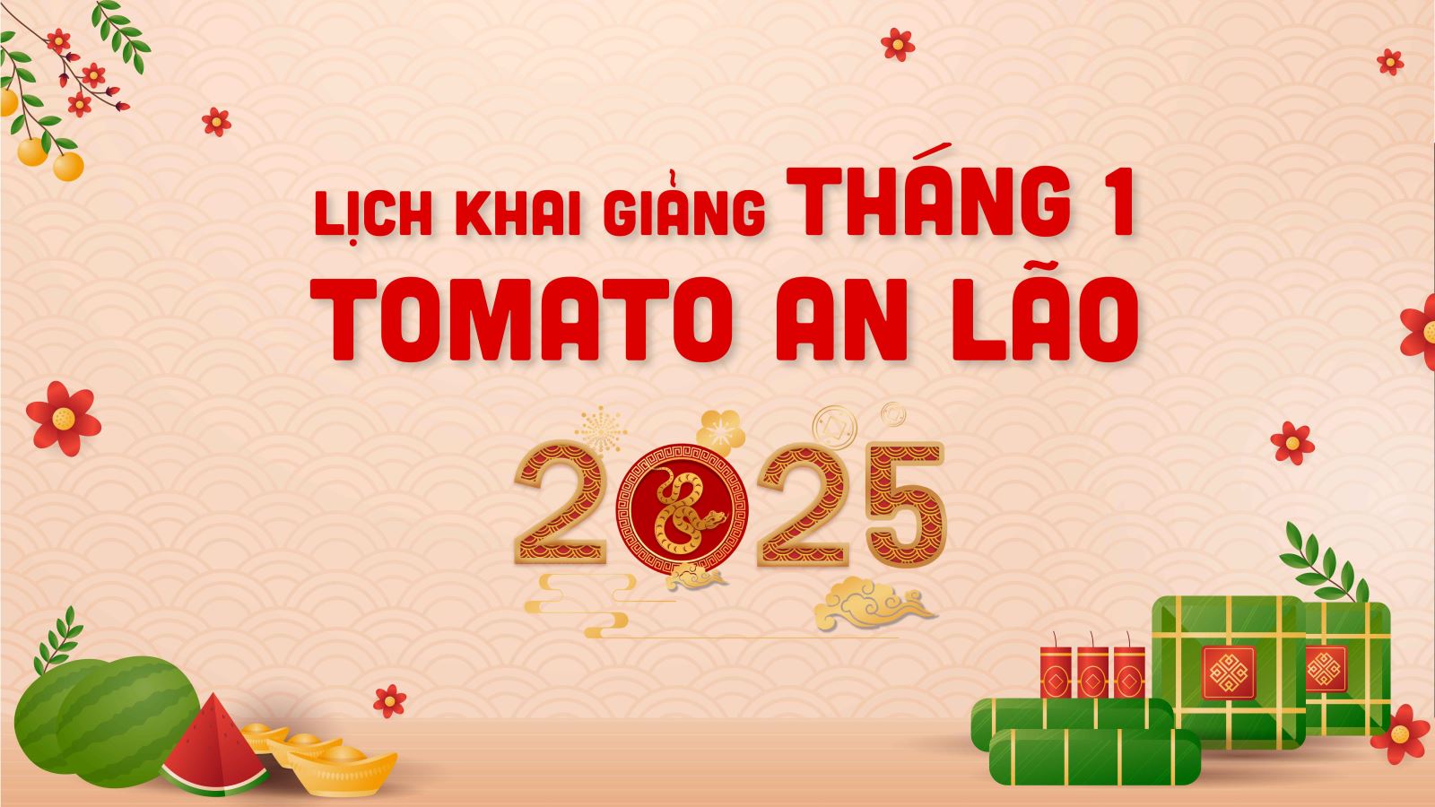 LỊCH KHAI GIẢNG THÁNG 1/2025 CỦA TOMATO CƠ SỞ AN LÃO