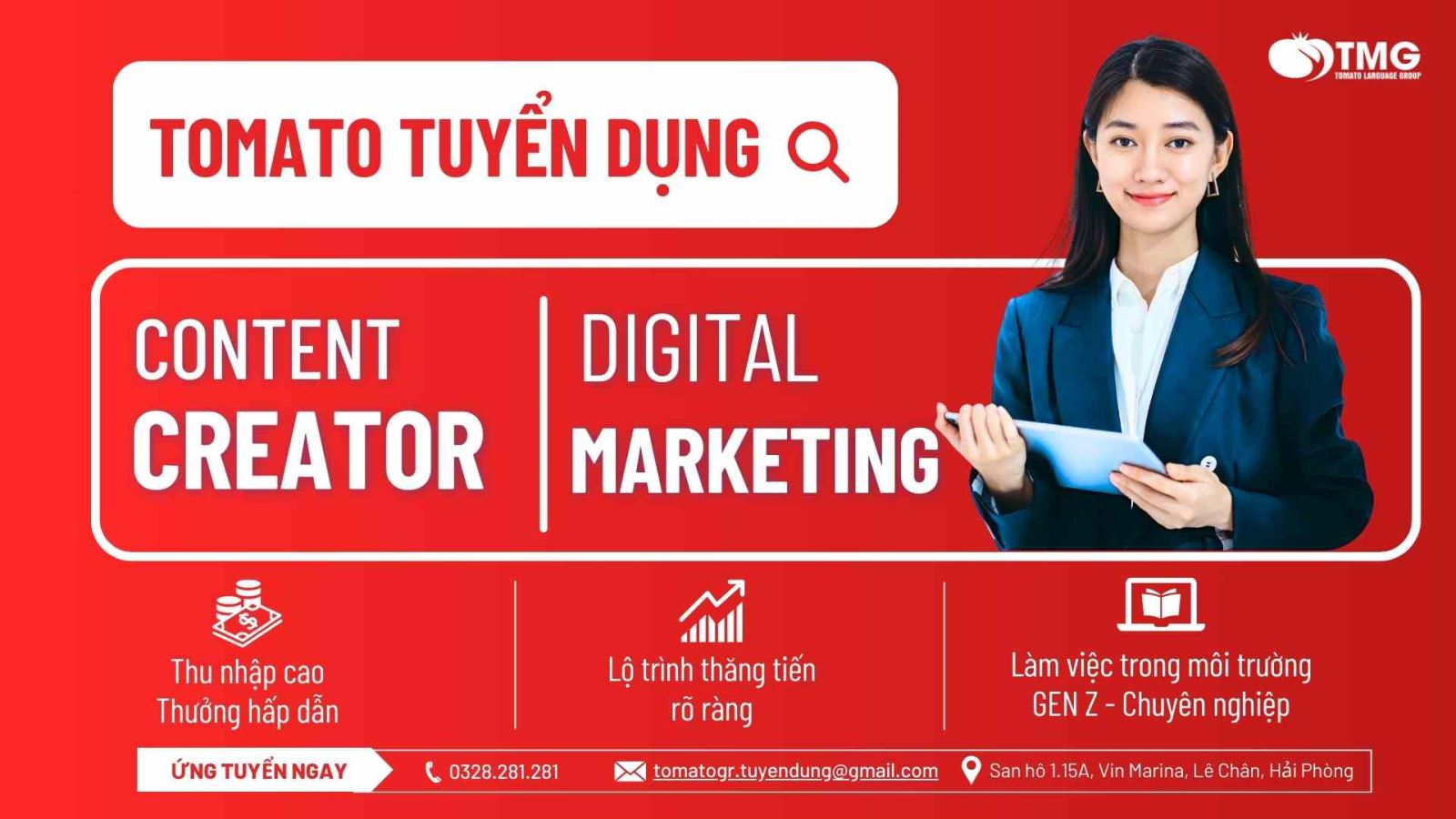 TUYỂN DỤNG CÁC VỊ TRÍ MARKETING TẠI HẢI PHÒNG 2024