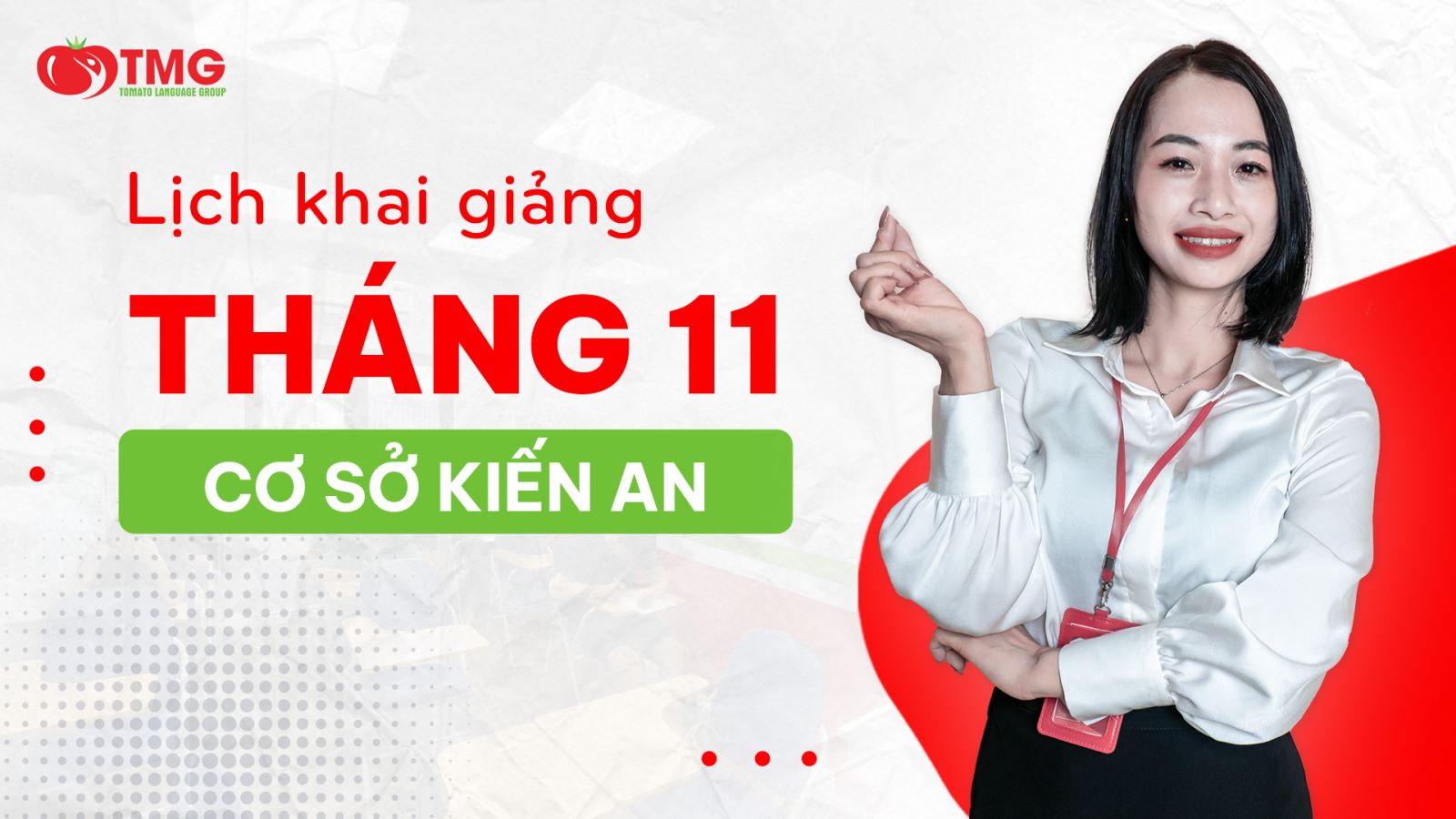 LỊCH KHAI GIẢNG THÁNG 11/2024 CỦA TOMATO CƠ SỞ KIẾN AN