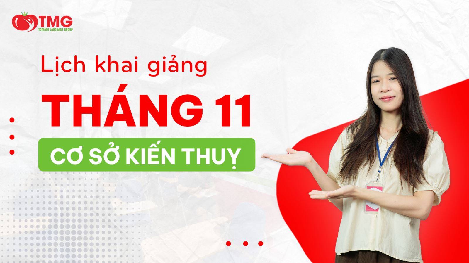LỊCH KHAI GIẢNG THÁNG 11/2024 CỦA TOMATO CƠ SỞ KIẾN THỤY