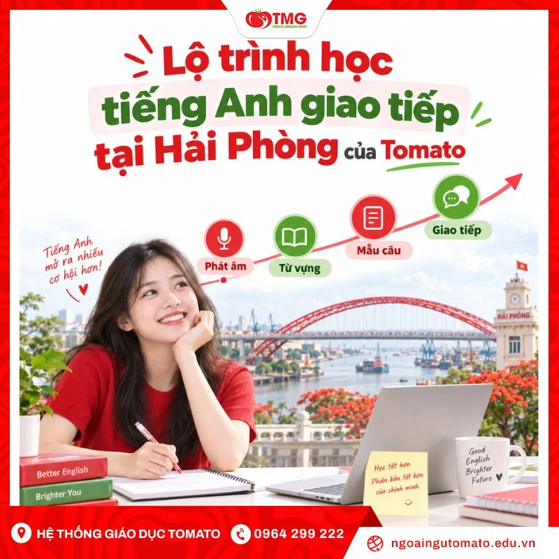 Lộ trình học tiếng Anh giao tiếp tại Hải Phòng của Tomato