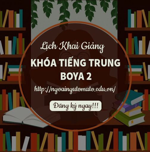 Khai giảng lớp tiếng Trung Boya 2 cuối tháng 12