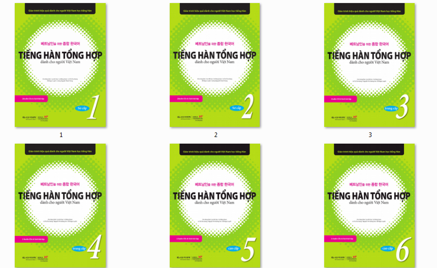 Download miễn phí bộ giáo trình tiếng Hàn tổng hợp từ 1-6