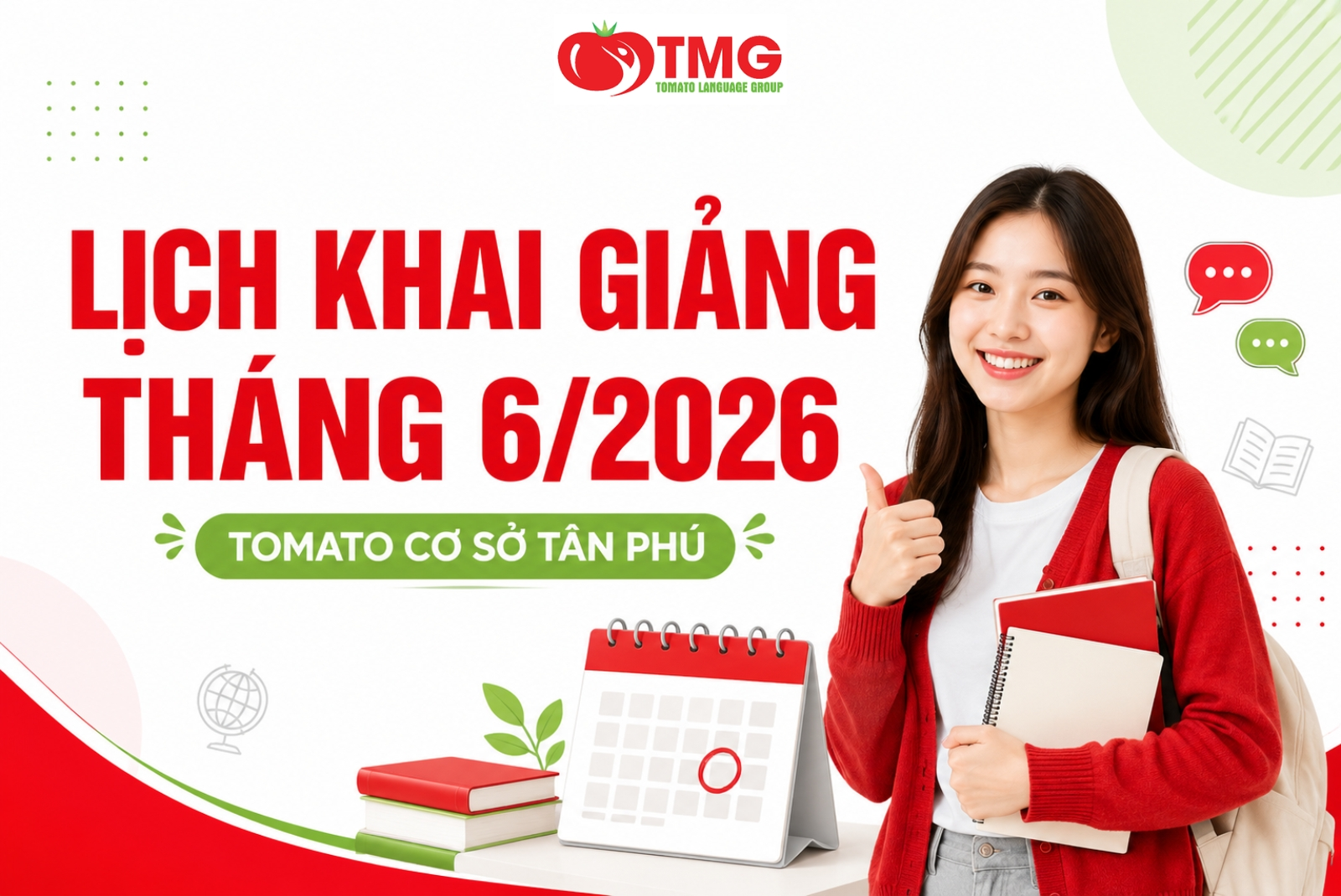 LỊCH KHAI GIẢNG THÁNG 06/2026 CỦA TOMATO CƠ SỞ TÂN PHÚ
