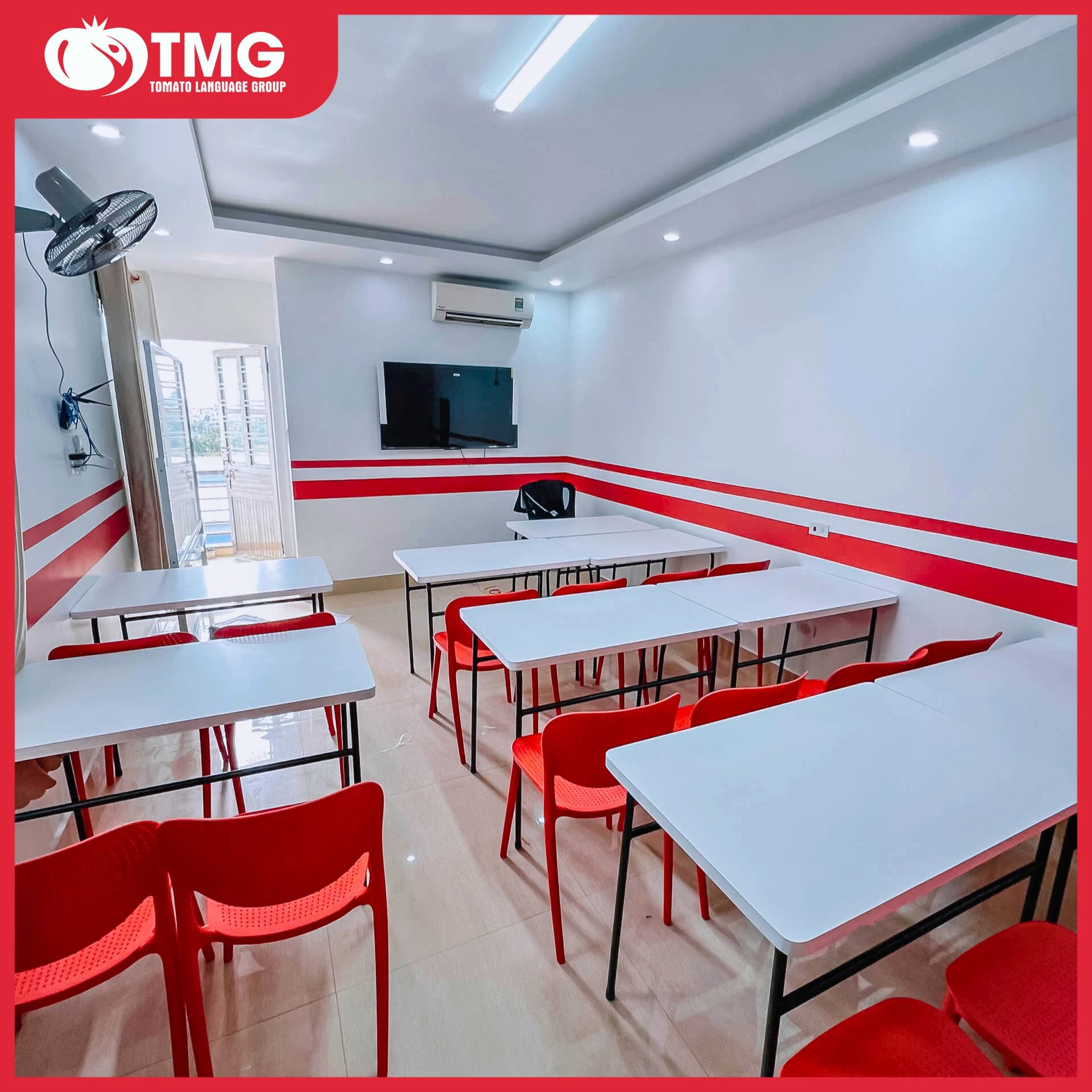 Phòng học theo tiêu chuẩn chất lượng đảm bảo ôn luyện thi Ielts Hải Phòng