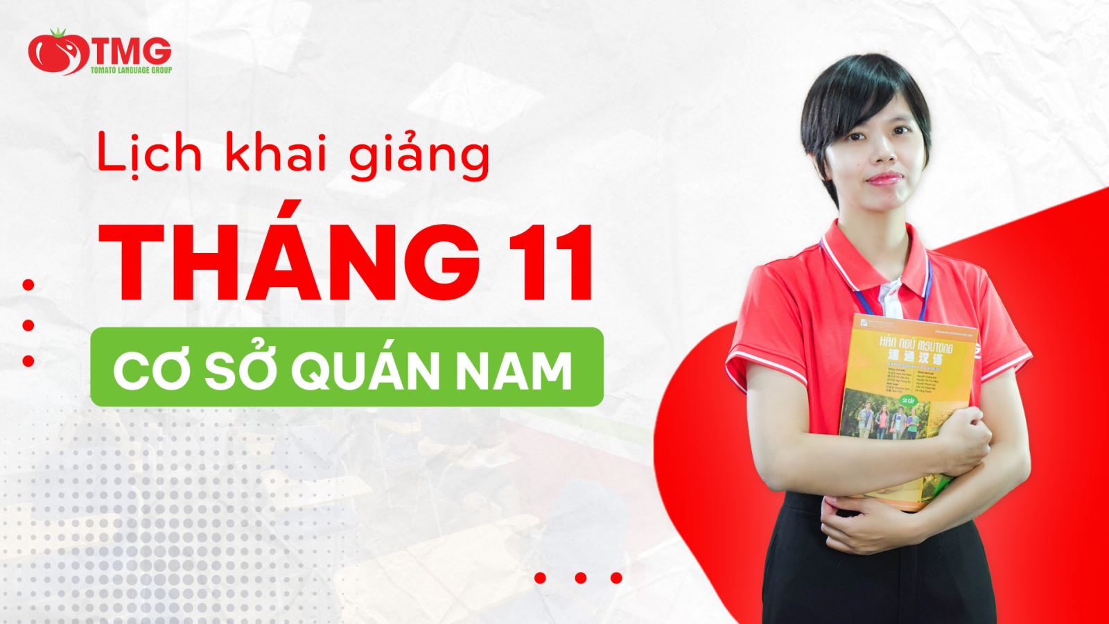 LỊCH KHAI GIẢNG THÁNG 11/2024 CỦA TOMATO CƠ SỞ QUÁN NAM