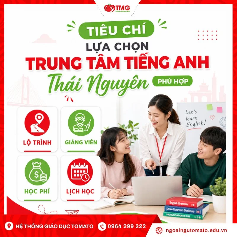Tiêu chí lựa chọn trung tâm tiếng Anh Thái Nguyên phù hợp