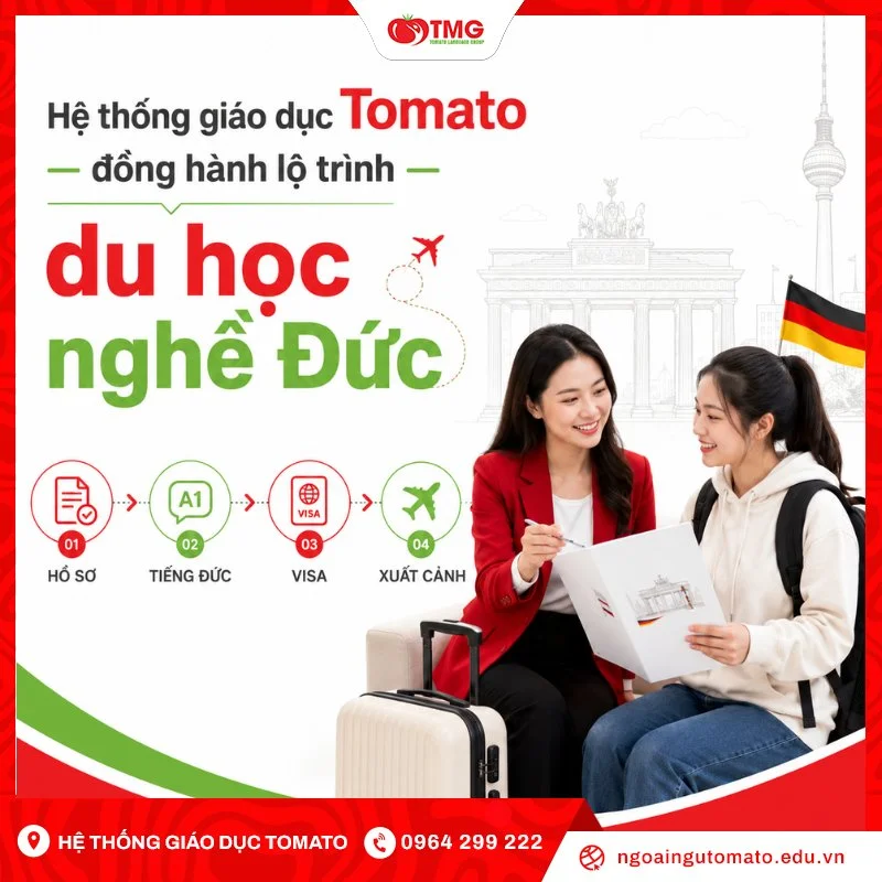 Hệ thống giáo dục Tomato đồng hành lộ trình du học nghề Đức