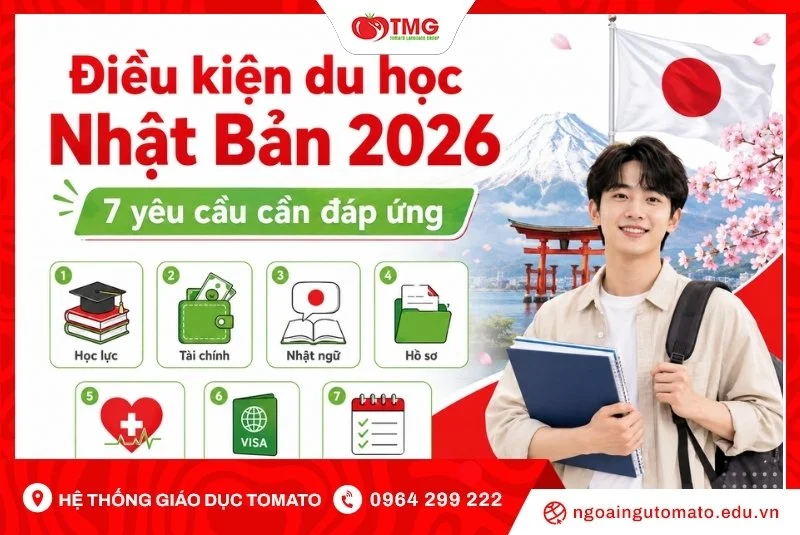 Điều kiện du học Nhật Bản 2026: 7 yêu cầu cần đáp ứng