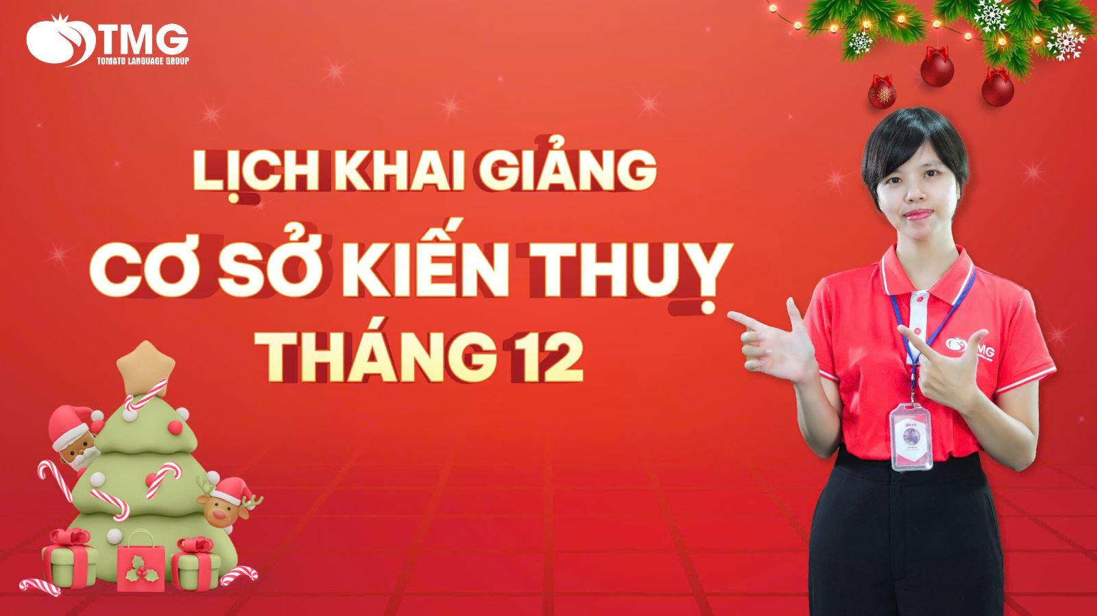 LỊCH KHAI GIẢNG THÁNG 12/2024 CỦA TOMATO CƠ SỞ KIẾN THỤY